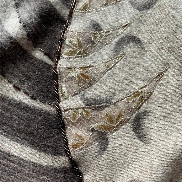 Aphrodite Embroidered Taupe Patterned Sweater - Picture 3 of 10